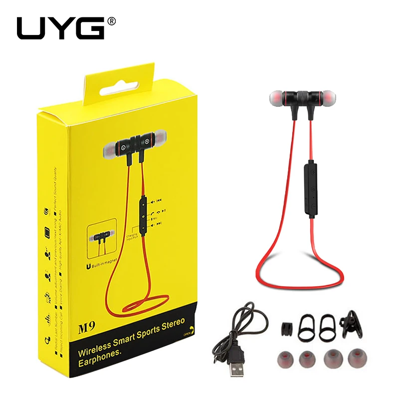 

UYG M9 Wireless Bluetooth Earphones headphones sport running headset fone de ouvido bluetooth cheapest earphone for phone