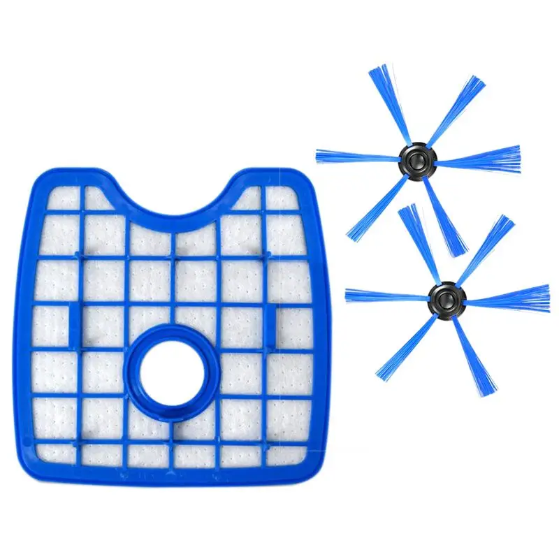 

3pcs/set Vacuum Cleaner1 filter screen+2round brush for Philips Robot FC8820 FC8810 FC8066 Sweeping robot accessories