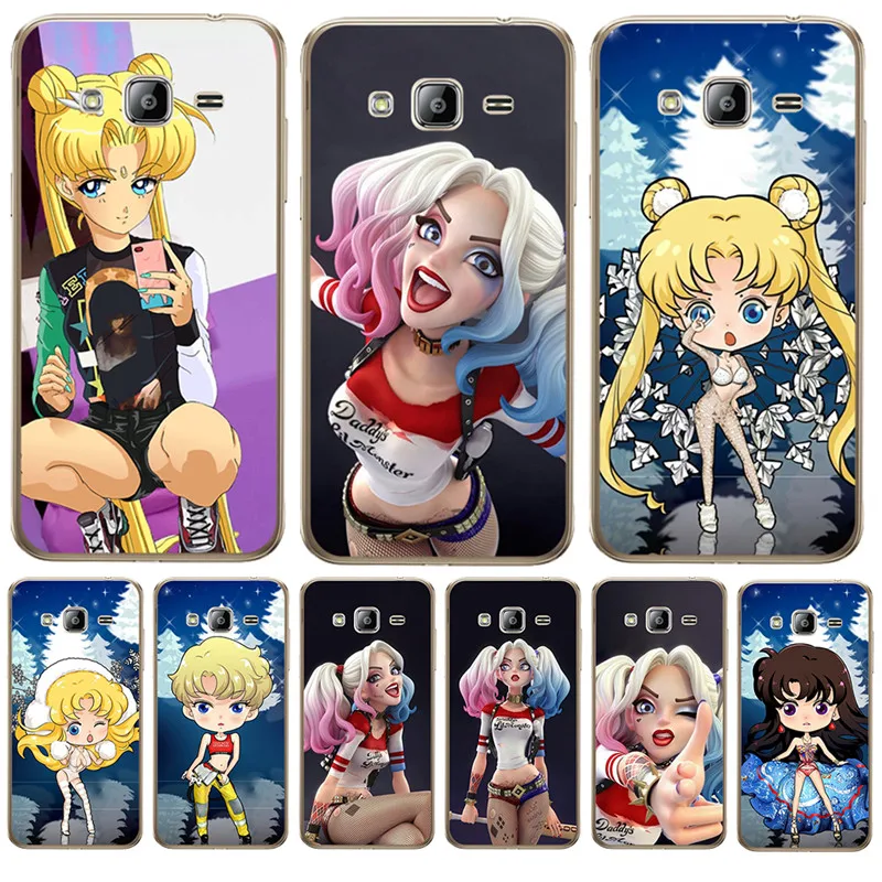 

Luxury Sailor Moon Harley Quinn cartoon For Samsung Galaxy J3 J4 J5 J6 J7 J8 Plus 2016 2017 2018 J2 Prime Case Cover Coque Etui