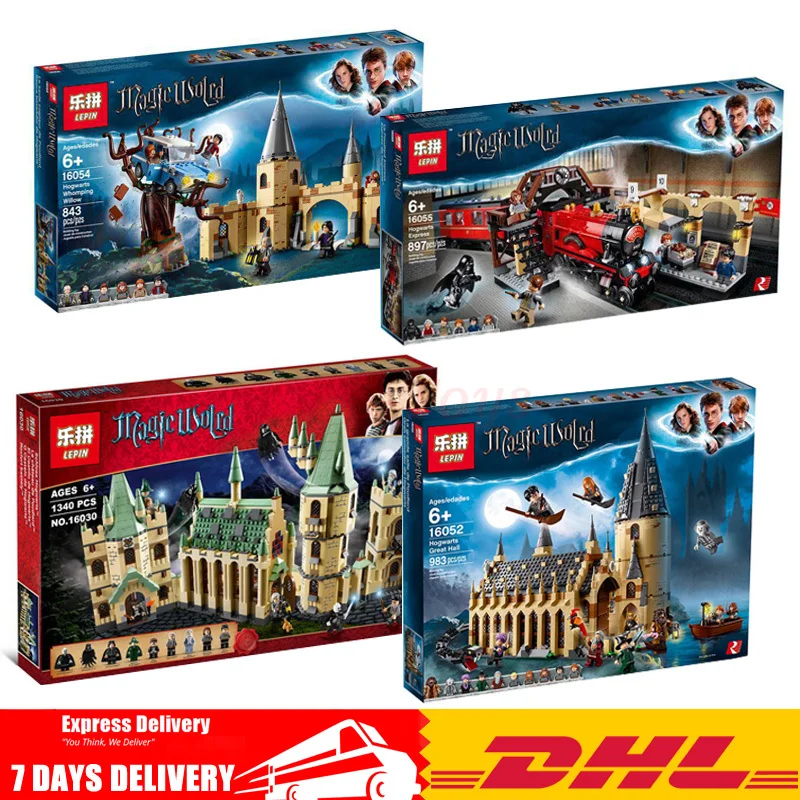 

2019 Harry Movie Potter Lepin 16030 16055 16054 16052 Blocks Bricks Building Toy Model Compatible Legoing 75955 75954 75953 4842