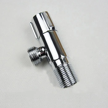 

Faucet Replacement Parts 1/2" X 1/2" Chrome Brass Bathroom Angle Valve Filling Triangle Valve Toilet Water Stop Valve