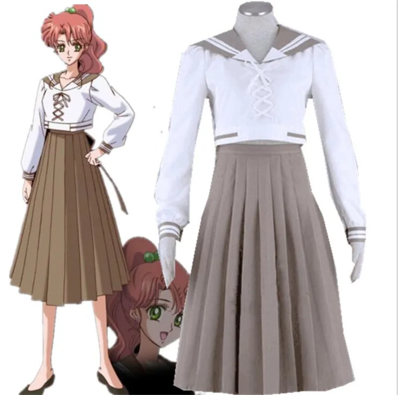 

Anime Sailor Moon Sailor Stars Sailor Jupiter/Makoto Kino/Lolita Kino Uniform Cosplay Clothing For Women Girls Halloween Costume