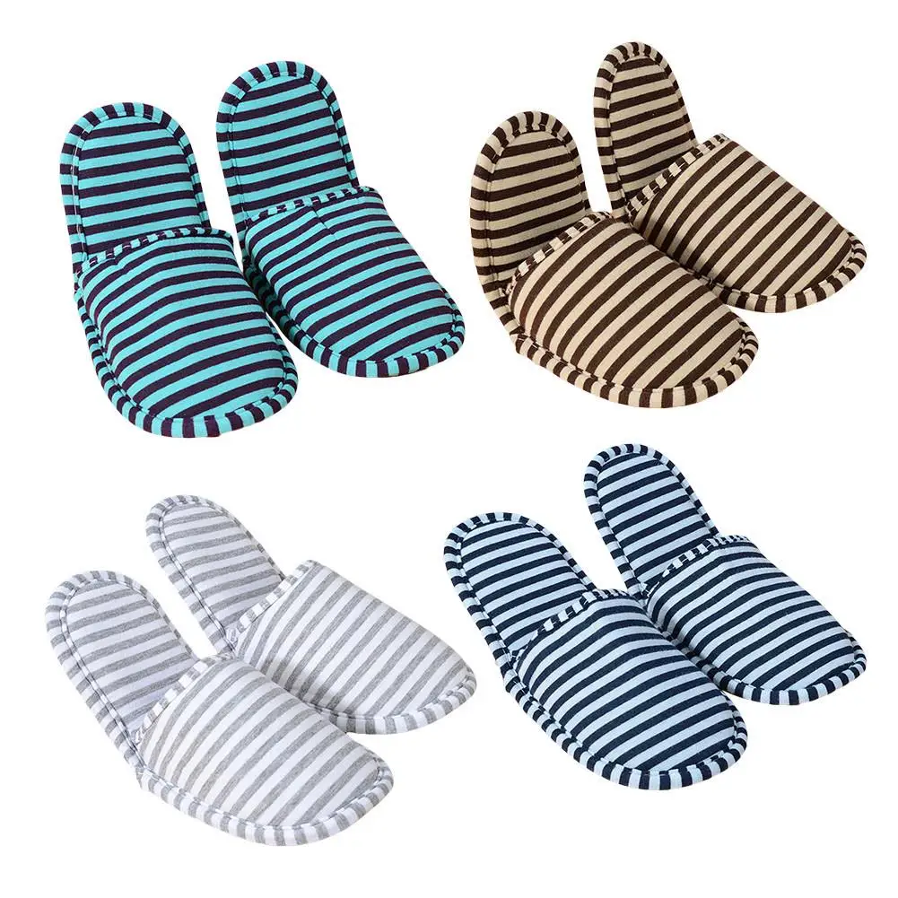 

Folding Slipper Slip Outdoor Air Hotel Non-disposable Slippers Easy To Carry Home Hygiene Cotton Loafer 2019 New