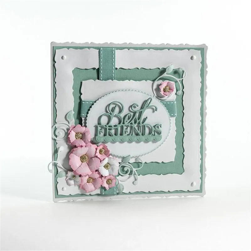 

YaMinSanNiO Letter Dies Metal Cutting Best Friend Craft Dies Cut New 2019 Scrapbooking Card Making Card Album Embossing DIY
