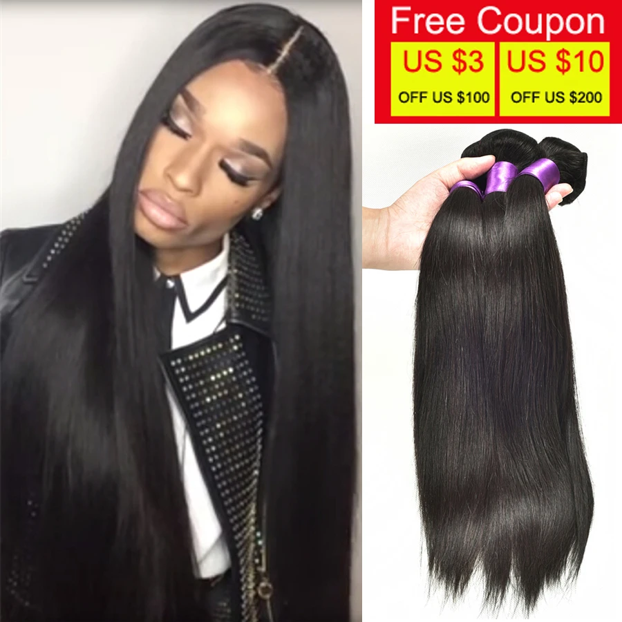 Unprocessed Peruvian Virgin Hair Straight 4 Bundles MY MY MY HAIR Store
