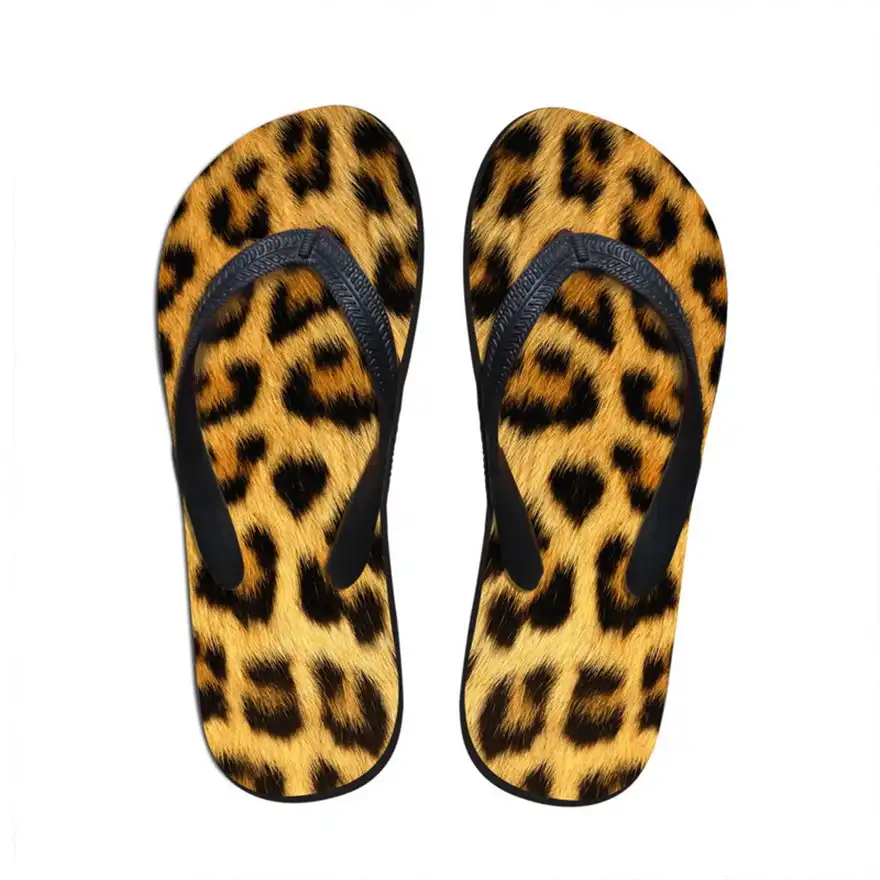 Noisydesigns Fashion Women Summer Home Beach Rubber Flip Flops Leopard Pattern Female Flat Slippers Lady Girls Sandals Shoes Flip Flops Aliexpress - noisydesigns handbag shopper bag lady girls beach bag 3d roblox games pattern print women shopping shoulder bag cotton tote bag