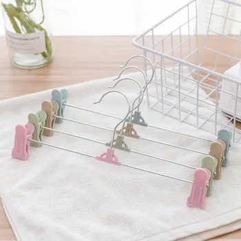 

1pc Slip Proof Trousers Hanger Adjustable Retractable Clothes Belt Clip Pants Receptacle Rack Airing Rack Wardrobe Closet 27x9cm