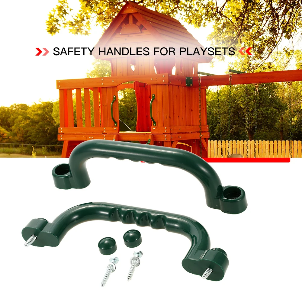 

2 Pcs Children Swing Set Stuff 10 Inch Nonslip Hand Grips Outdoor Plastic Handgrip Set Kids Safety Grab Handles Plastic Handle