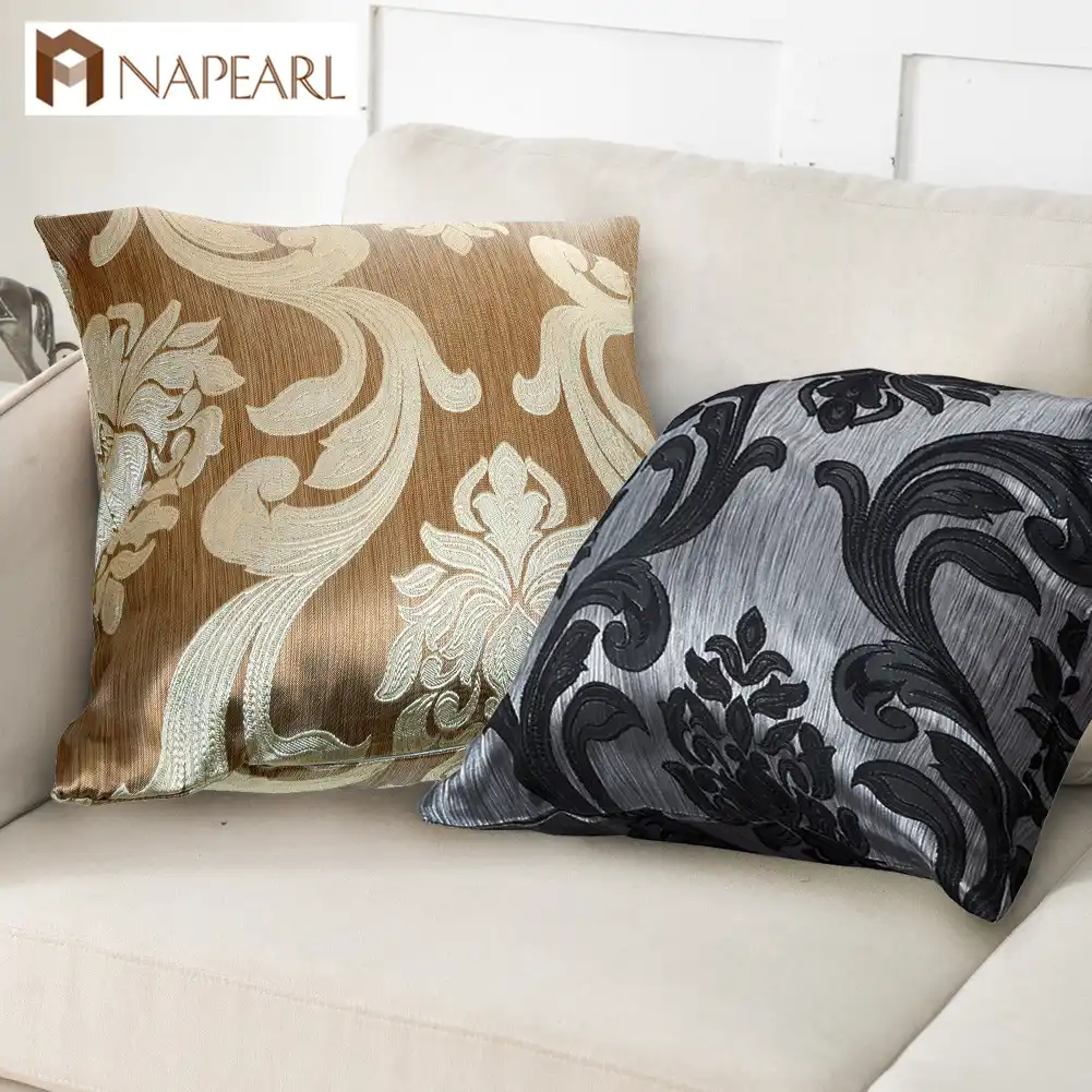Napearl 1 Piece European Floral Luxury Jacquard Cushion Cover Living Room Chair Sofa Pillow Case High Quality Home Decoration Cushion Cover Aliexpress
