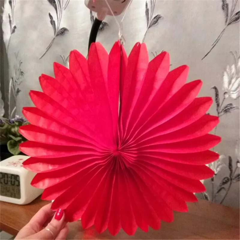 Decorative Wedding Party Paper Crafts 4''-12'' Paper Fans DIY Hanging Tissue Paper Flower for Wedding Birthday Party Festival