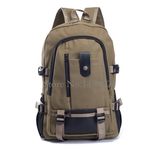 Vintage Style Large Capacity Backpacks Natural Color Outdoor Design