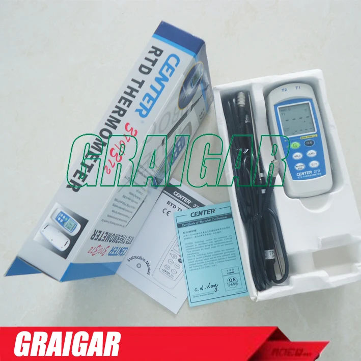 

CENTER-372 dual temperature meter, pt100 thermometer, RTD THERMOMETER, DUAL INPUT, food thermometer