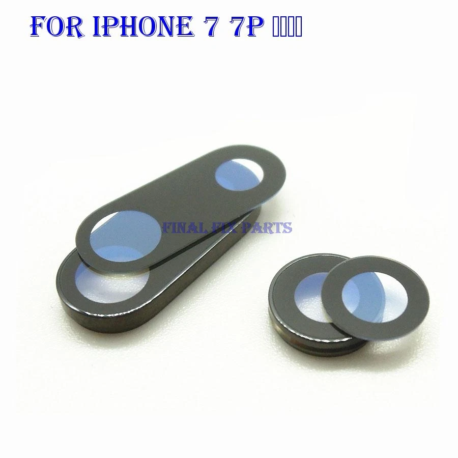

Original New Sapphire Crystal Back Rear Camera Glass Lens Cover + Frame Holder For iPhone 7 7 Plus Replacement Parts