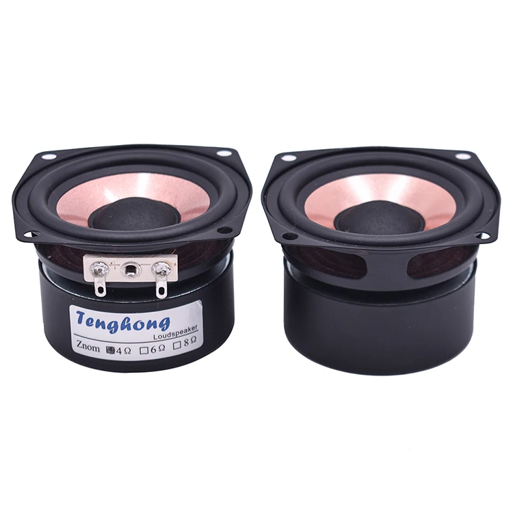 Tenghong 2 шт. 2,5 дюймов Hi-Fi аудио Динамик 4/8Ohm 8-15 Вт полный диапазон рабочего высокая чувствительность НЧ СЧ тройной громкоговоритель "сделай сам"