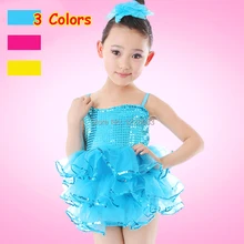Блестящий Танец Купальник Балетная Пачка Платье Девушки Купальник С Мини туту Юбки Балерина Танец Костюм Для Детей Дети Блесток Туту