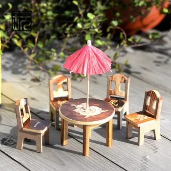 

5pcs/set Desk Chair Model Mini Simulation Fairy Garden Miniatures DIY Dollhouse/ Terrarium / Micro Moss Landscape Decoration
