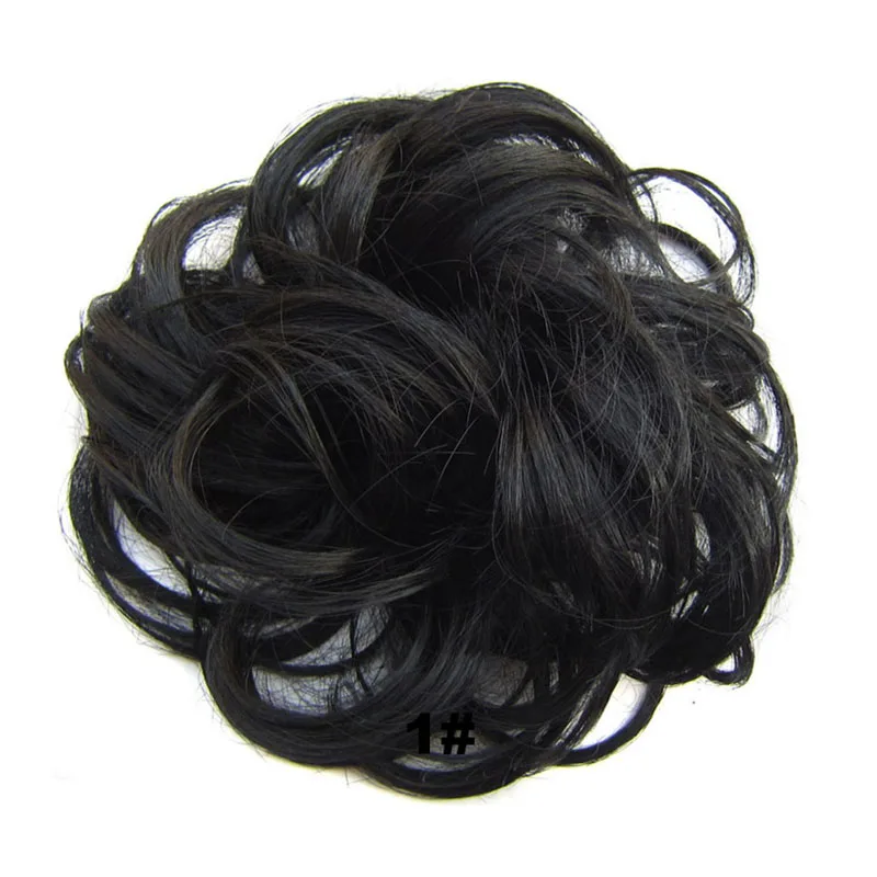 5 шт. jeedou синтетические коричневые вьющиеся шиньоны для наращивания волос женские аксессуары для волос Резиновая лента для волос натуральные шиньоны - Цвет: # 1B