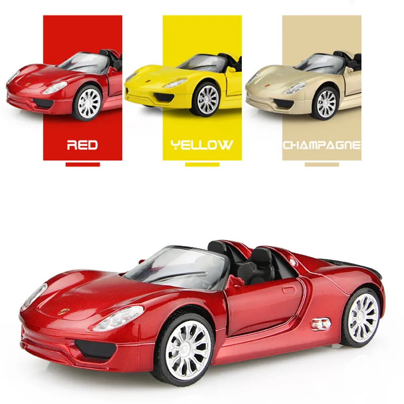 1 28 Alloys Car Model Doors Openable Pull Back Toy Car Cool light classical Kids Toys