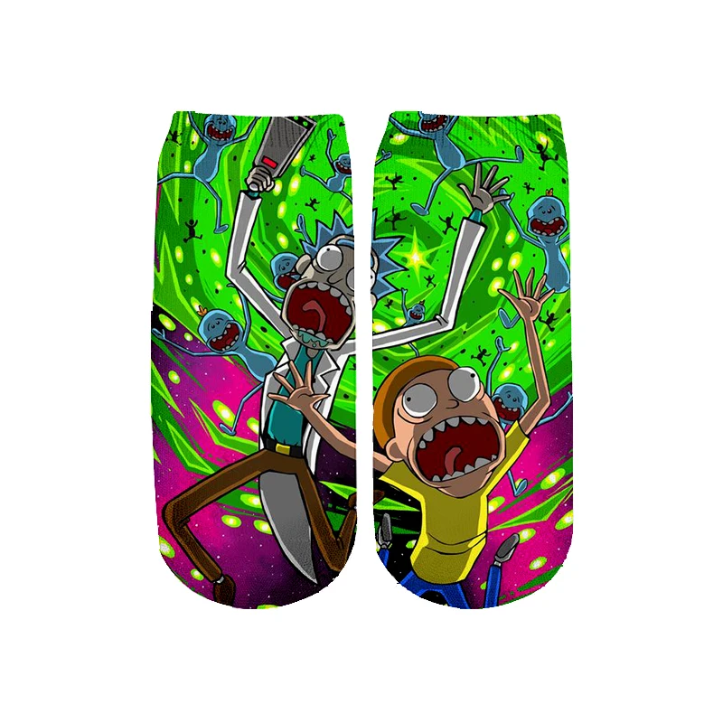 Новые носки galaxy space Rick and Morty, носки с 3d принтом из аниме «Игра престолов», мужские и женские забавные модные чулки с 3D рисунком
