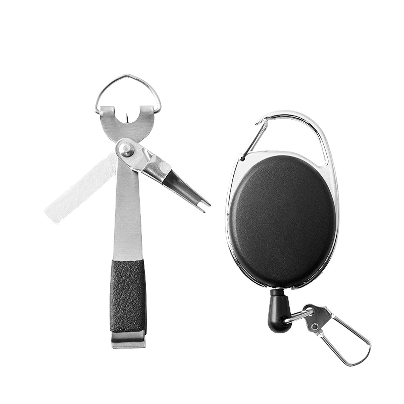 

Simpleyi Quick Knot Tool Fly Fishing Fast Hook Nail Knotter Lines Clipper Nipper Scissors Hook Sharpener with Zinger Retractor