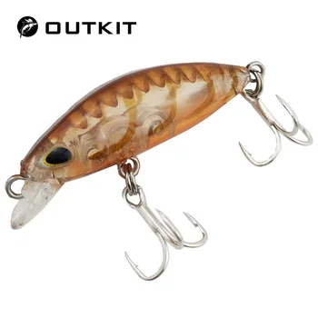 

OUTKIT 1pcs Fishing Lures 3D Eyes SinkingLaser Minnow Hard Aritificial Wobblers Crankbait Plastic Baits Pesca Isca 3.5cm 2g