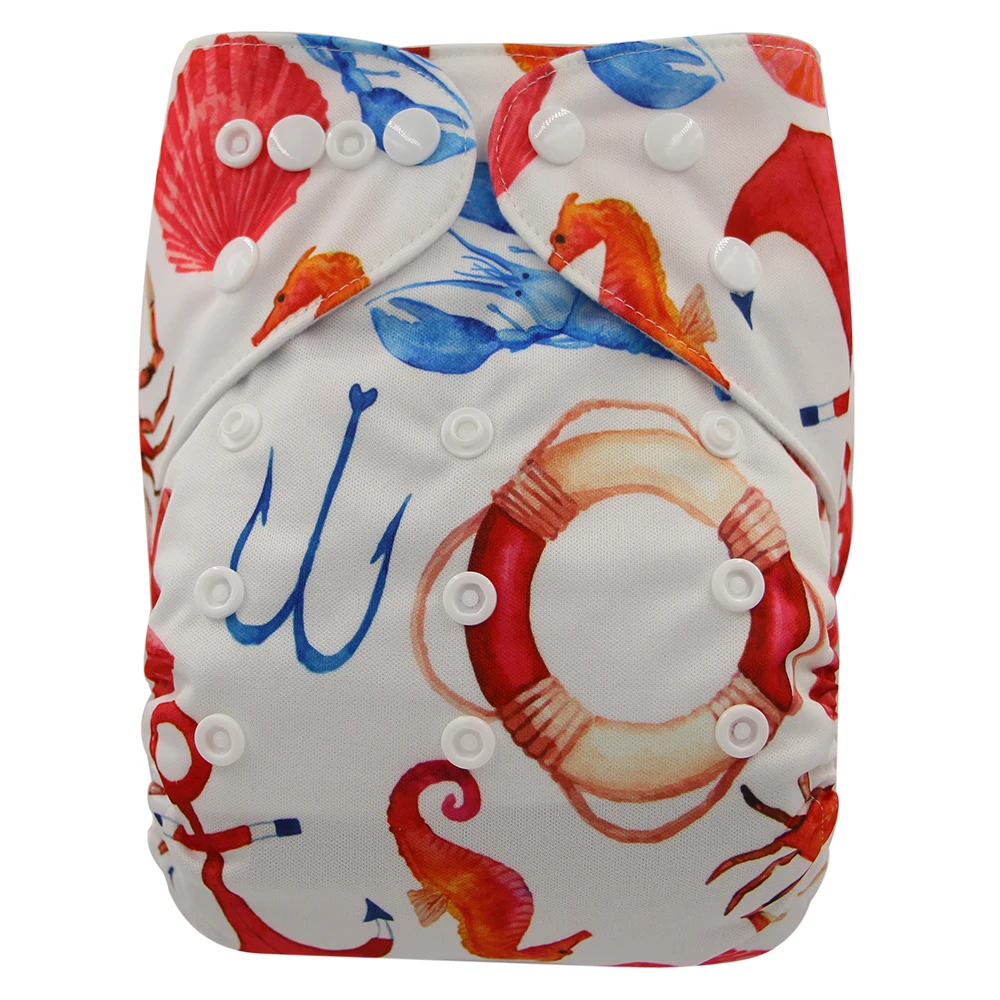 Ohbabyka тканевые подгузники Детские многоразовые подгузники Couche Lavable Piscine Регулируемый один размер дизайнерские подгузники с карманами для новорожденных