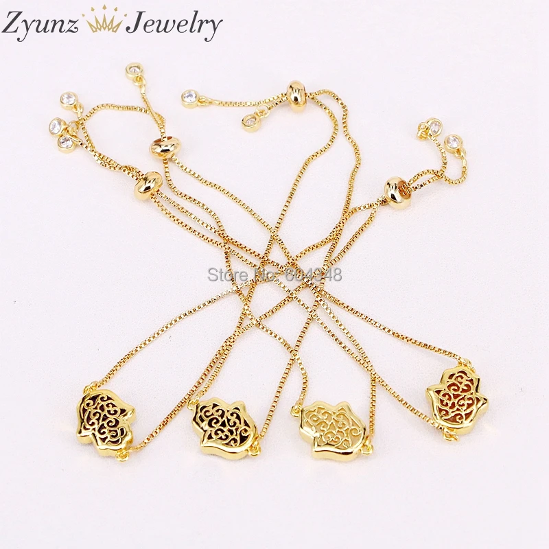 10 нитей металлический золотистый/серебристый цвет ZYZ302 6756 Hamsa рука Фатимы