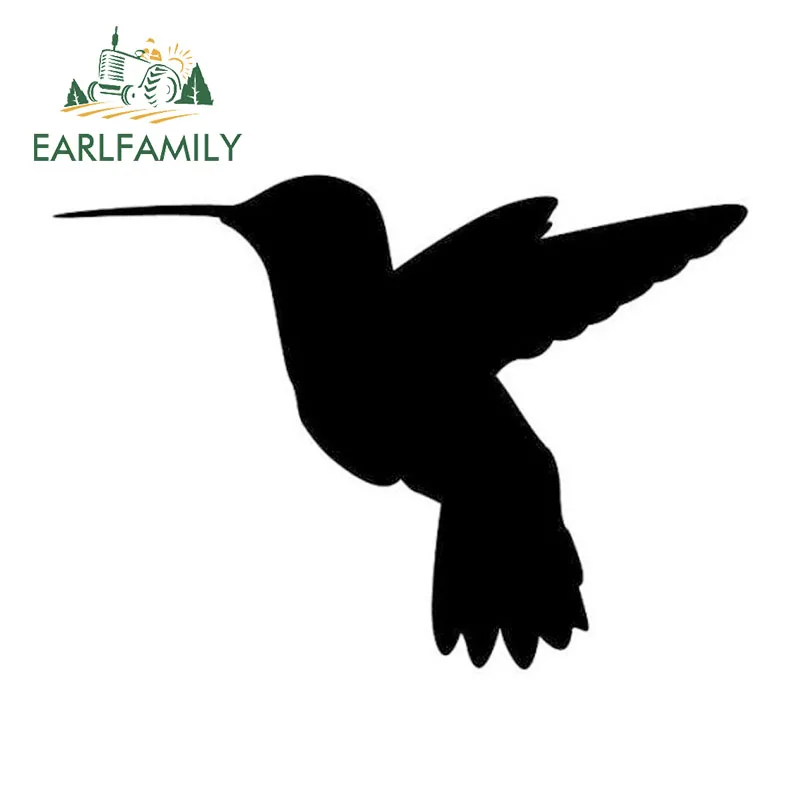 

EARLFAMILY 13cm x 9.3cm Humming Bird Interesting Car Styling Animal Car Sticker Vinyl Waterproof Car Decal Black/Silver