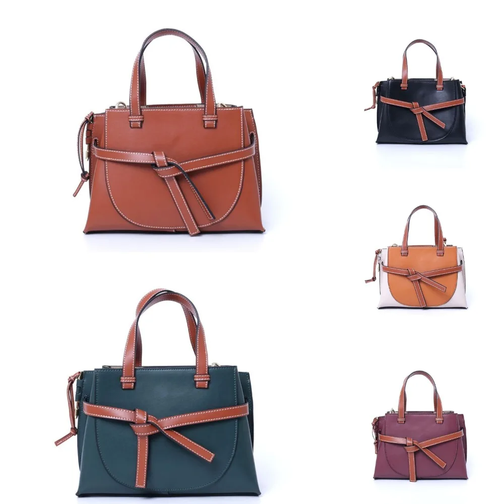 

free shipping 2018 the new style bow cowhide fashion handbags and crossbody bags