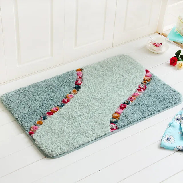 Home Decor Plush Soft Warm Floor Mats 40*60cm Bathroom Mat Non slip