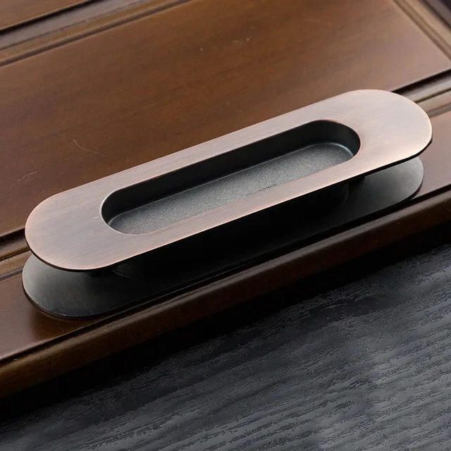 KAK 2PCS Hidden Door Handles Zinc Alloy Recessed Pull Sliding Door