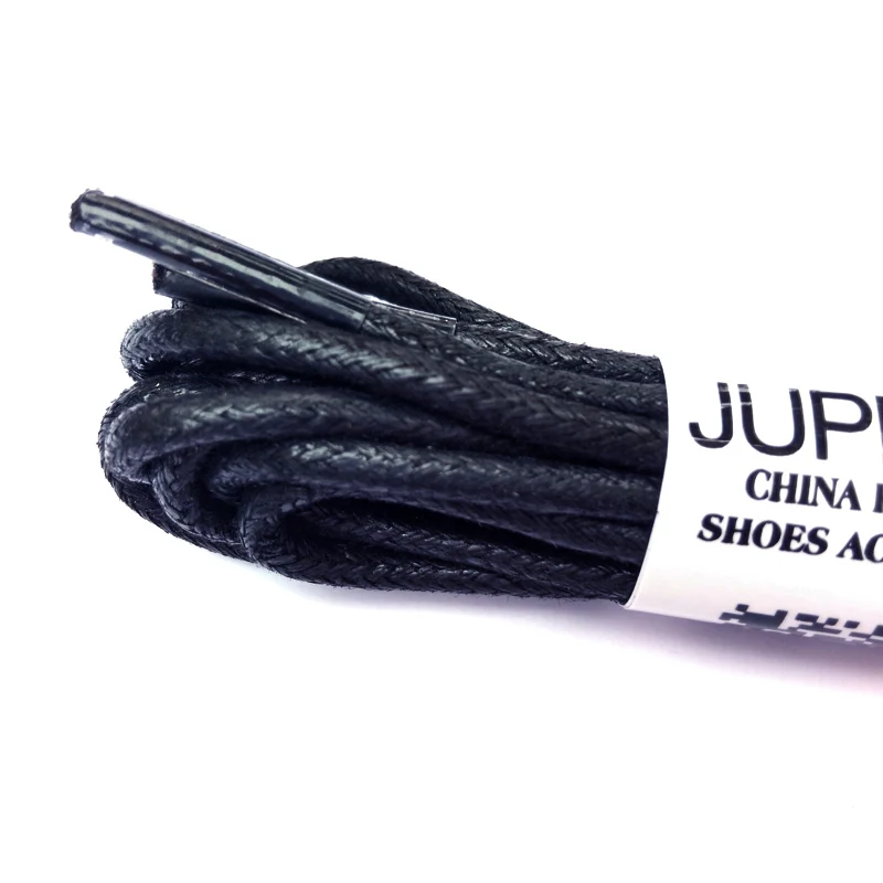 JUP1-12 Pair Dark Blue Rounds Cotton Sports Unisex Sneaker Martin Boot Strap Strings Leather Shoelaces Waxed Shoes Laces Casual 