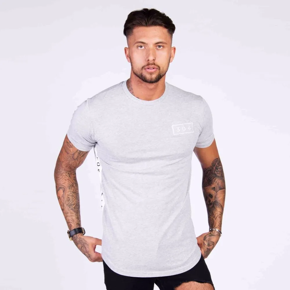 men's T Shirt Kanye West Extended T-Shirt Men clothing Curved Hem Long line Tops Hip Hop Urban Blank Justin Bieber