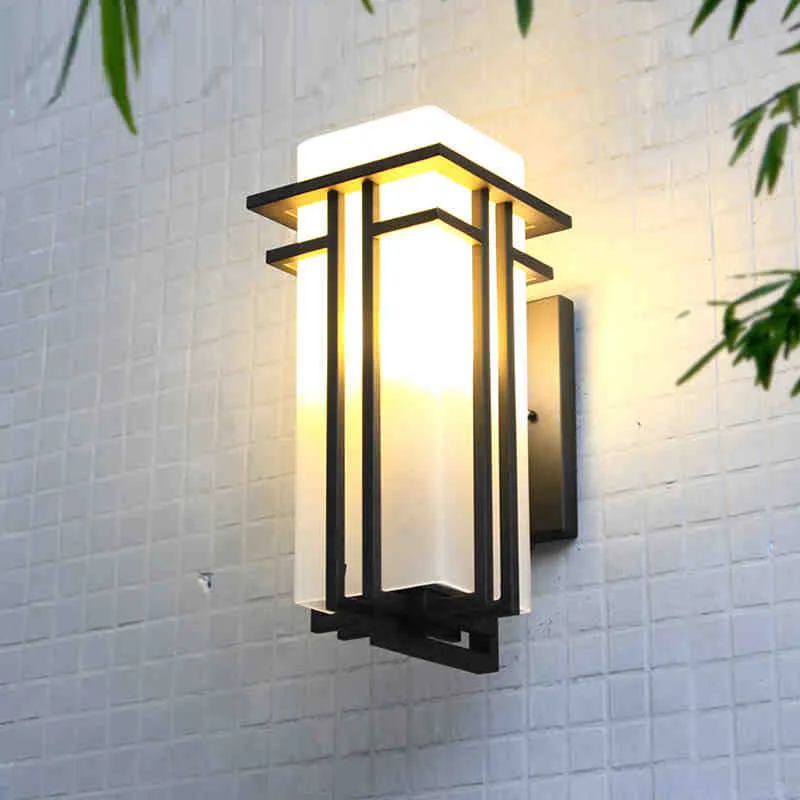 100% Kwaliteit Moderne Eenvoudige Europese Waterdicht Glas Iro Led E27 Outdoor Wandlamp Voor Entree Tuin Straat Park Veranda Licht