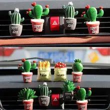 Эмуляция растения кактус автомобильный Кондиционер Вентиляционный парфюм клип креативный освежитель воздуха аромат Твердый бальзам украшение орнамент