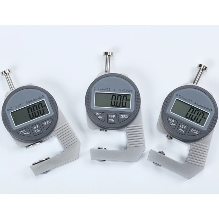 0.01mm Digital Thickness Gauge Large LCD Pocket 0.0005" 10mm Digital Dial Indicator Thickness