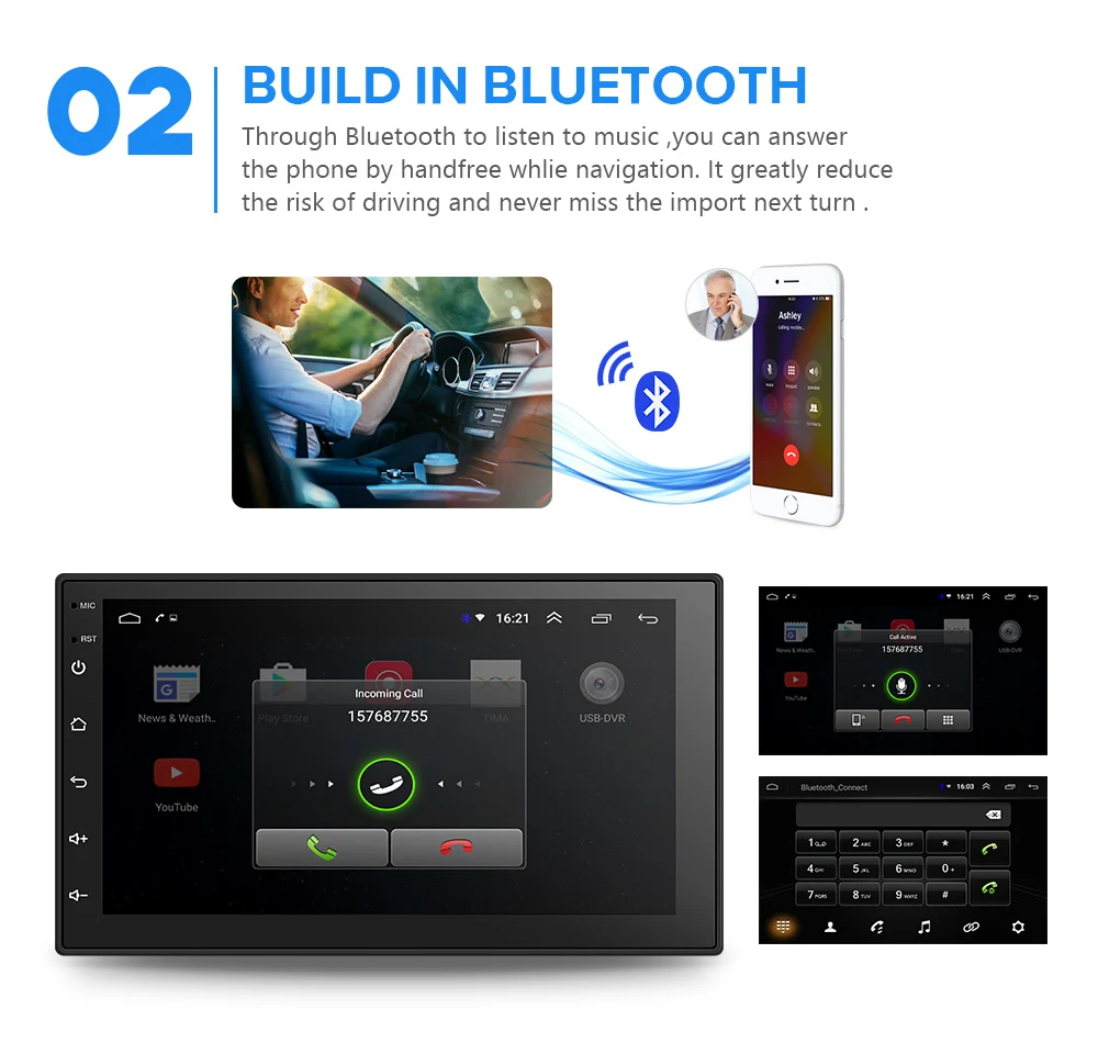 Cheap 7 inch 2 Din Android Car Radio GPS Navigation Bluetooth Universal Car Audio Stereo FM USB Touch Screen Car Multimedia MP5 1