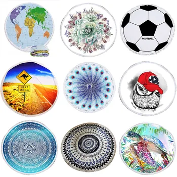

Fine Microfiber Beach Towel Collection Different Topics Beach Towel Circle Yoga Mat Large Round Tapestry Blanket With Tassels