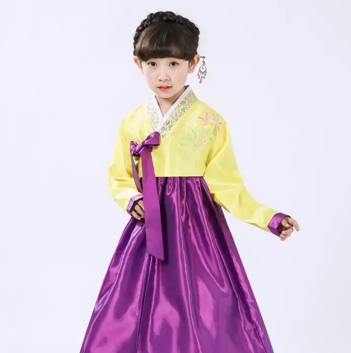 Children Korean Hanbok Costume Clothing Dance dress Girls Performance Classical