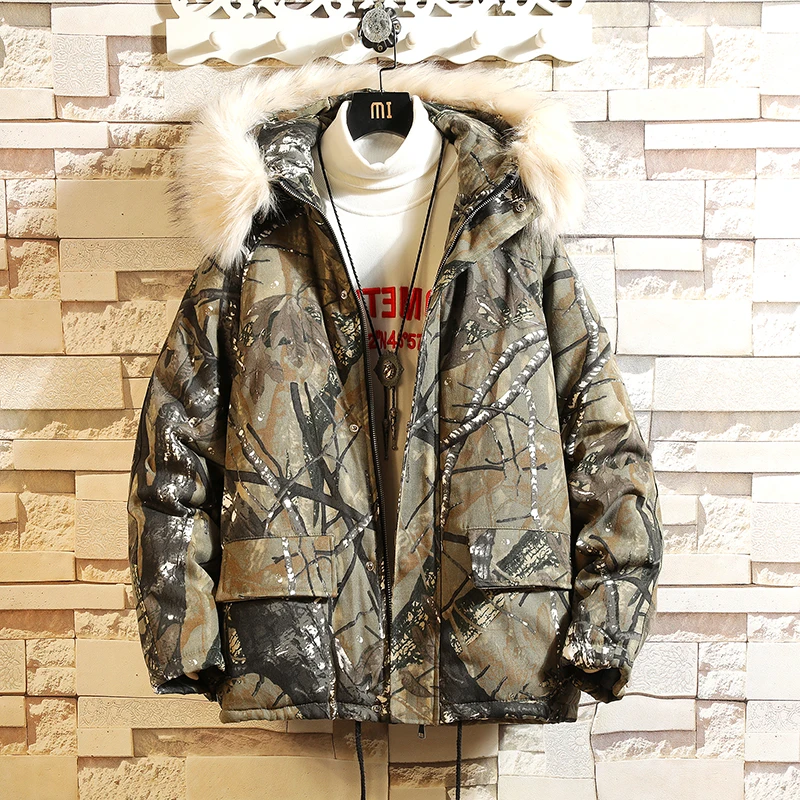 

Camouflage Brand 2019 Winter Padded Warm Coats Jackets Clothes Parkas Plus Asian Size M-5XL Men's Windbreakers
