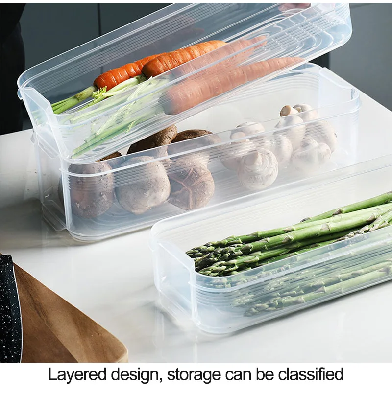 Kitchen Multilayer Receiving Box Refrigerator Egg Preservation Box Food and Groceries Fruit Storage Box