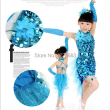 Новая скидка дешевые Для детей блесток коктейль Латинской сальсы платья Бальные танго Samba Румба Латинской платье для танцев для девочек