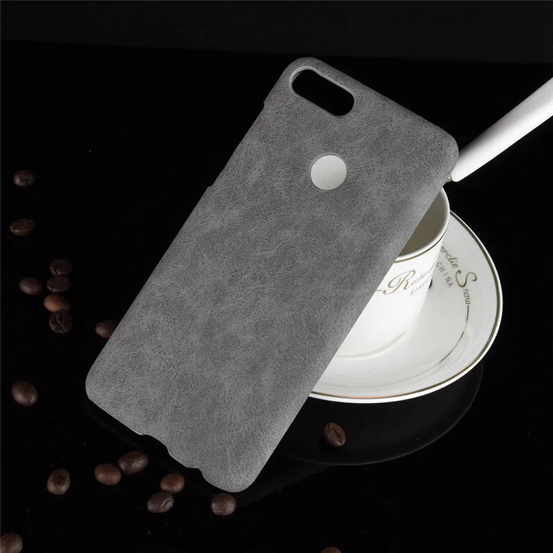 For Huawei Y9 2018 Case PU Leather Hard Plastic Back Cover Phone Y 9 FLA-LX1 |