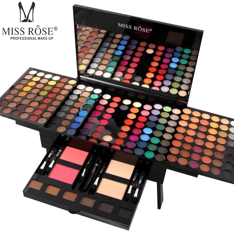 MISS ROSE Women Cosmetic Eyeshadow Palette Case Full Pro Makeup Palette Concealer Blusher Piano Shape Pro Eyeshadow Kit Beauty