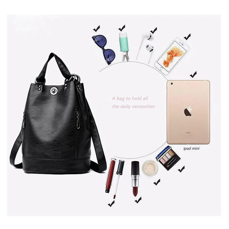 IMYOK модный рюкзак женский повседневный рюкзак высококачественный Женский дорожный PU кожаный школьный рюкзак для девочек mochila