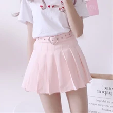 Корейская версия опрятной женской одежды модный бренд летний тренд сплошной любовь пояса саморазвитие тонкие плиссированные юбки
