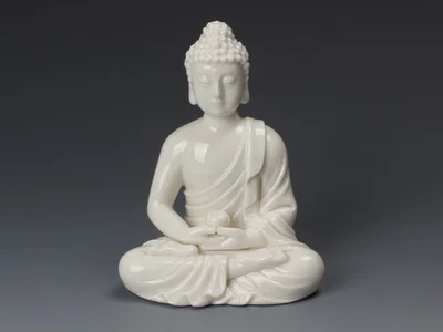 4,7 ''статуя Будды/идол/декоративная статуэтка: полимрамор с белой мраморной отделкой - Цвет: safe packing