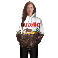 3d печати балахон с изображением шоколадной пасты Nutella соус толстовка женская одежда 101131