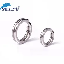 Smart 50 шт./лот нержавеющая сталь Рыбалка разрезное кольцо для рыбалки приманка Диаметр 2,5-5,5 мм снасти для ловли Карпов кольца приманки Accesorios Pesca снасти