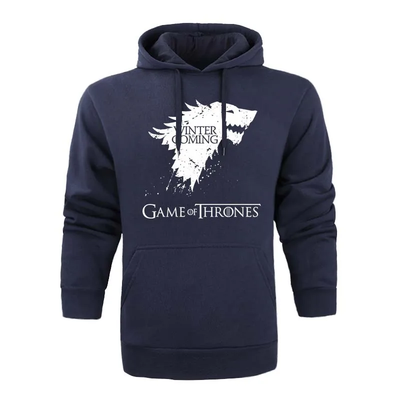 

Game Of Thrones 2019 Autumn And Raglan Hoodies For Men House Stark The Song of Ice and Fire Winter Is Coming Men's Sportswear